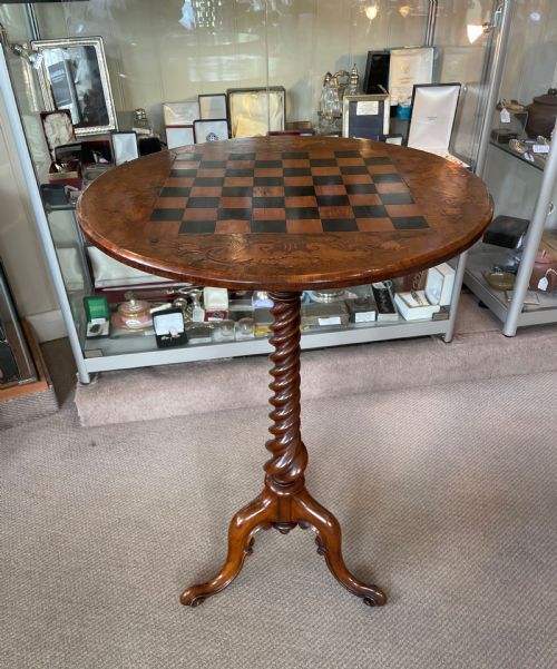 Early Victorian Walnut Games Table C1850