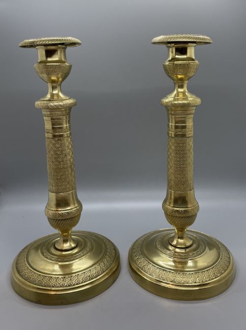 Late 19thc Pair of French Candlesticks C1880