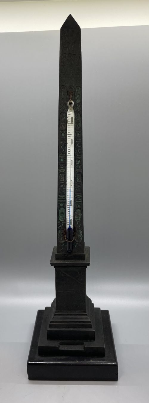 Grand Tour Style Paris Luxor Obelisk Temperature Gauge  C1900