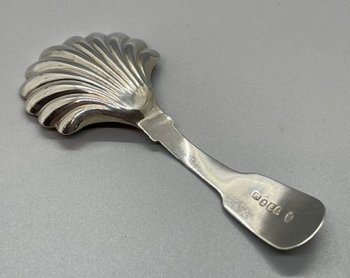 EARLY VICTORIAN SILVER CADDY SPOON BIRMINGHAM 1838 - ADDITIONAL PHOTO 1
