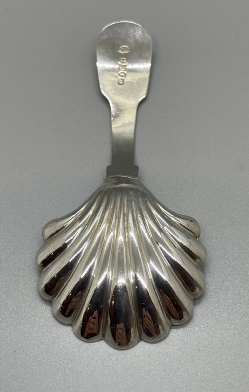 EARLY VICTORIAN SILVER CADDY SPOON BIRMINGHAM 1838 - ADDITIONAL PHOTO 2