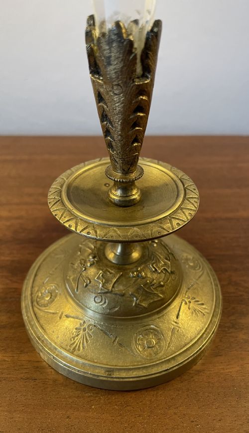 LATE 19THC FRENCH CRYSTAL GILT BRONZE CENTREPIECE VASE C1880 - ADDITIONAL PHOTO 2