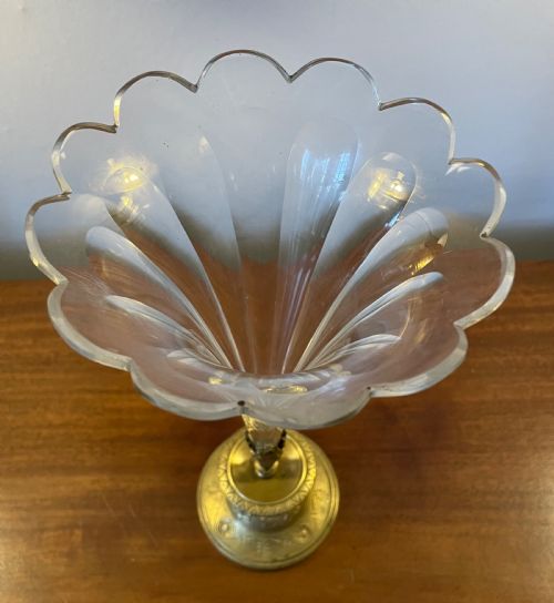 LATE 19THC FRENCH CRYSTAL GILT BRONZE CENTREPIECE VASE C1880 - ADDITIONAL PHOTO 5