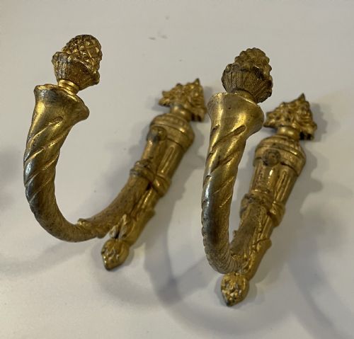 FOUR 19THC FRENCH ORMOLU CURTAIN TIE BACKS C1880 - ADDITIONAL PHOTO 5