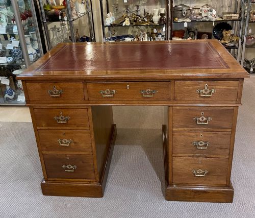 Victorian Walnut Pedestal Desk C1870