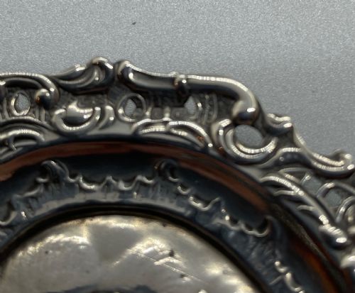 LATE VICTORIAN SILVER HEART DISH BIRMINGHAM 1898 - ADDITIONAL PHOTO 3