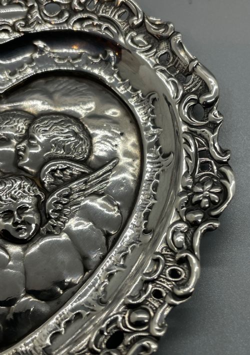 LATE VICTORIAN SILVER HEART DISH BIRMINGHAM 1898 - ADDITIONAL PHOTO 5