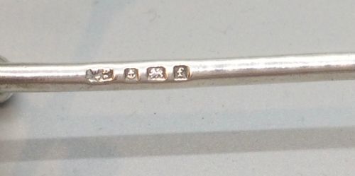 EDWARDIAN PAIR SILVER KNIFE RESTS BIRMINGHAM 1905 - ADDITIONAL PHOTO 4