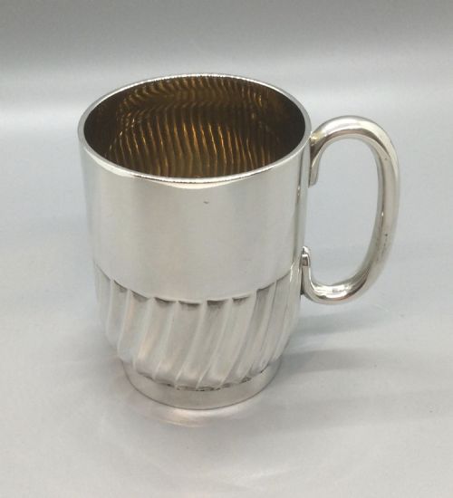 Edwardian Silver Christening Mug London 1902