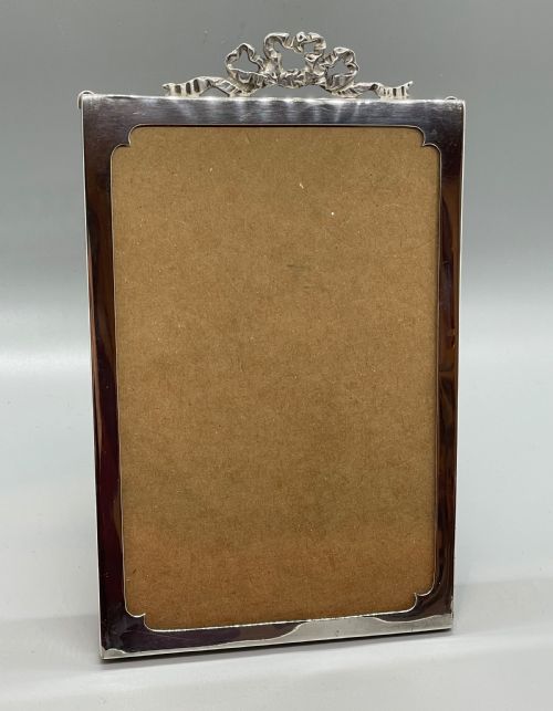 Geo V Silver Ribbon Top Photo Frame Birmingham 1919