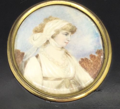 EARLY 19THC MINIATURE PORTRAIT ON IVORY C1820 - ADDITIONAL PHOTO 1