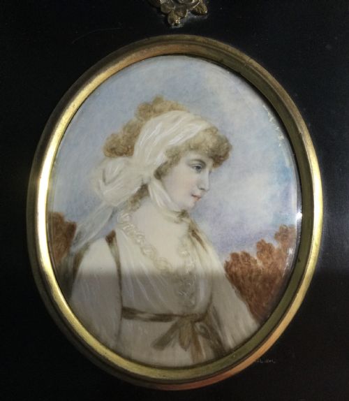 EARLY 19THC MINIATURE PORTRAIT ON IVORY C1820 - ADDITIONAL PHOTO 2