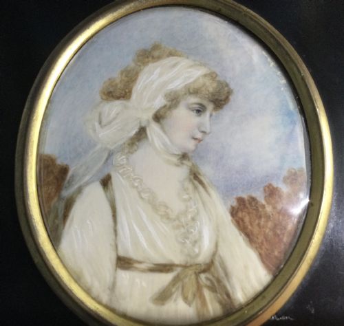 EARLY 19THC MINIATURE PORTRAIT ON IVORY C1820 - ADDITIONAL PHOTO 3