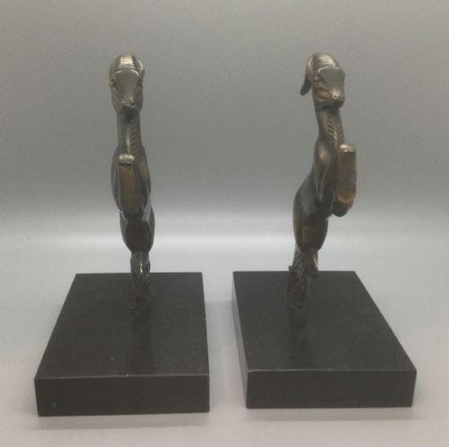 ART DECO FRENCH SPELTER BOOKENDS C1930 - ADDITIONAL PHOTO 1