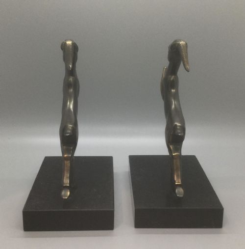 ART DECO FRENCH SPELTER BOOKENDS C1930 - ADDITIONAL PHOTO 2