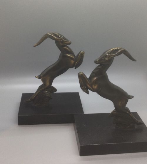 ART DECO FRENCH SPELTER BOOKENDS C1930 - ADDITIONAL PHOTO 3