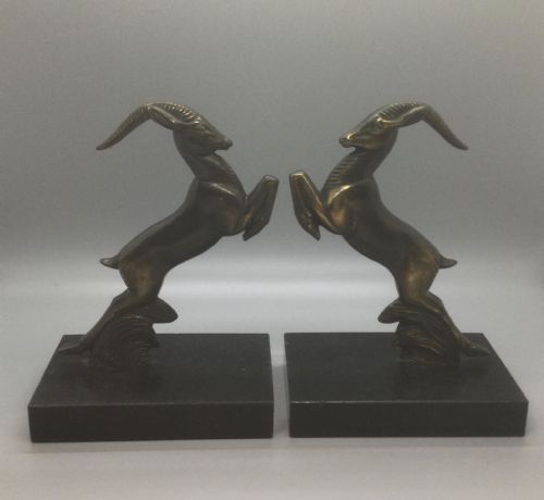 ART DECO FRENCH SPELTER BOOKENDS C1930 - ADDITIONAL PHOTO 9