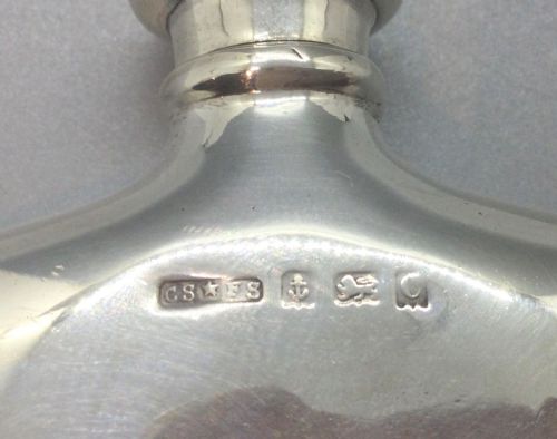 GEORGE V SILVER POCKET FLASK BIRMINGHAM 1927 - ADDITIONAL PHOTO 6