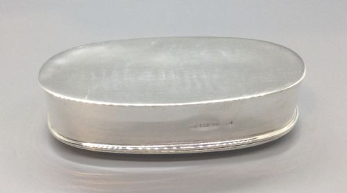 EDWARDIAN SILVER OVAL BOX BIRMINGHAM 1904 - ADDITIONAL PHOTO 8