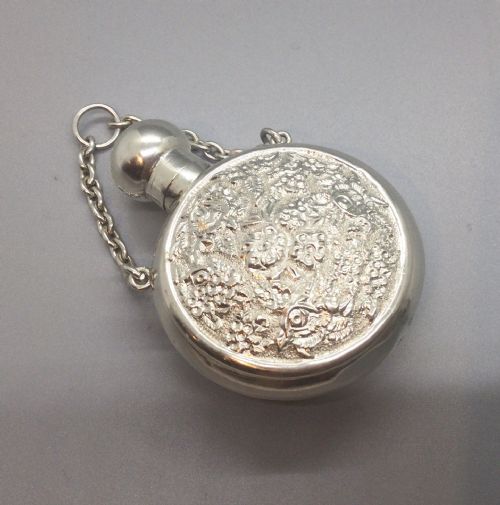 VICTORIAN SILVER SCENT BOTTLE BIRMINGHAM 1888 - ADDITIONAL PHOTO 3