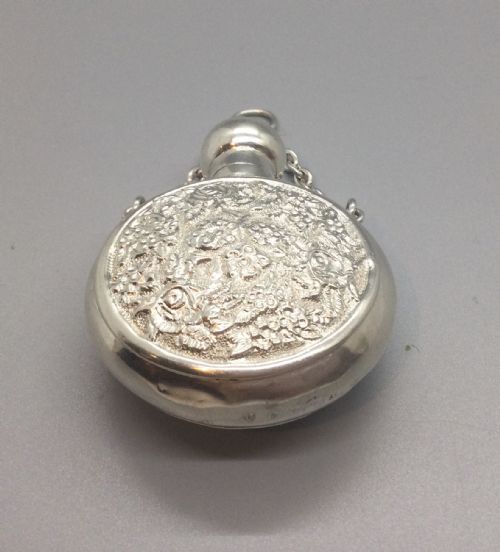 VICTORIAN SILVER SCENT BOTTLE BIRMINGHAM 1888 - ADDITIONAL PHOTO 4