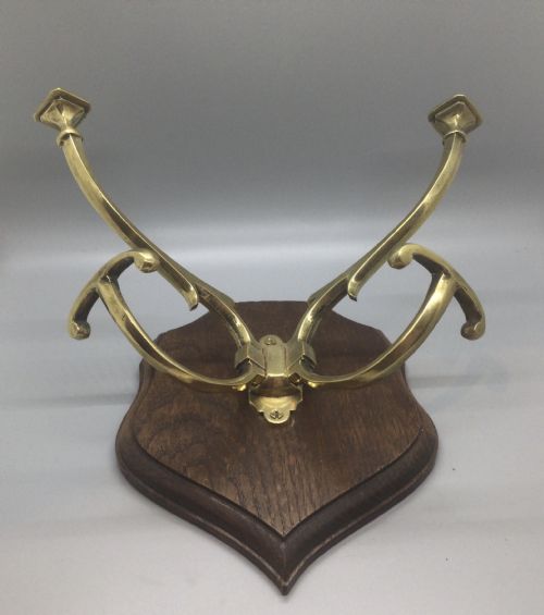 Victorian Mounted Brass Coat Hooks C1880