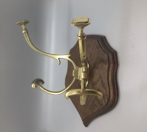 fig 1. Victorian mounted brass coat hooks c1880