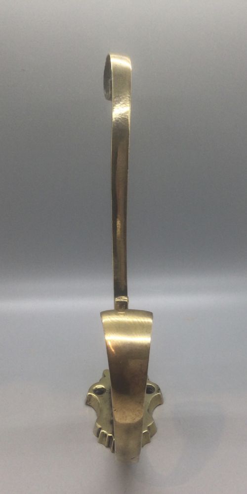 VICTORIAN LARGE BRASS COAT HAT HOOK C1880 - ADDITIONAL PHOTO 1