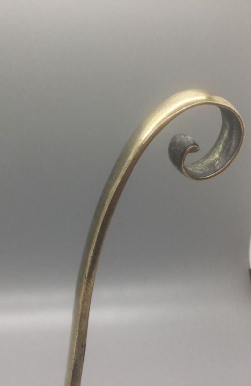 VICTORIAN LARGE BRASS COAT HAT HOOK C1880 - ADDITIONAL PHOTO 5