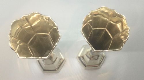 PAIR GEORGE V DECO SILVER VASES BIRMINGHAM 1931 - ADDITIONAL PHOTO 7