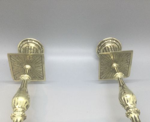 LATE 19THC FRENCH BRASS CANDLESTICKS C1880 - ADDITIONAL PHOTO 7