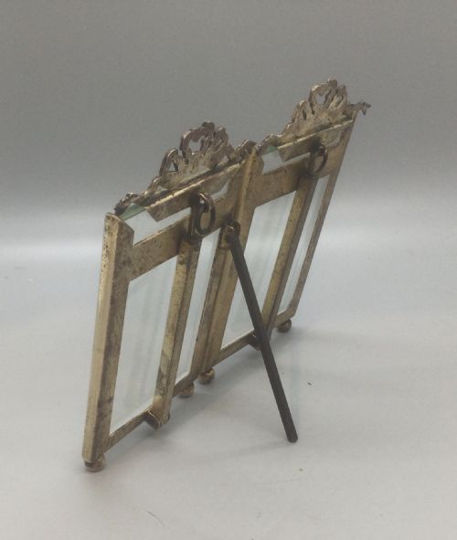 LATE 19THC FRENCH ORMOLU DOUBLE PHOTO FRAME C1880 - ADDITIONAL PHOTO 2