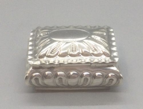 VICTORIAN SILVER PILL RING SNUFF BOX BIRMINGHAM 1897 - ADDITIONAL PHOTO 2
