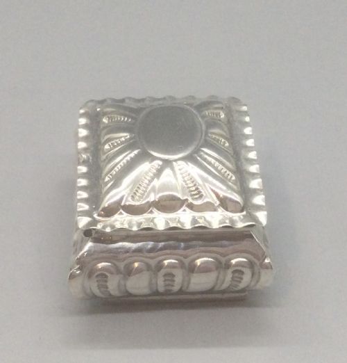 VICTORIAN SILVER PILL RING SNUFF BOX BIRMINGHAM 1897 - ADDITIONAL PHOTO 3