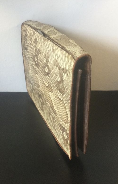 VINTAGE PYTHON SKIN CLUTCH BAG C1930 - ADDITIONAL PHOTO 2