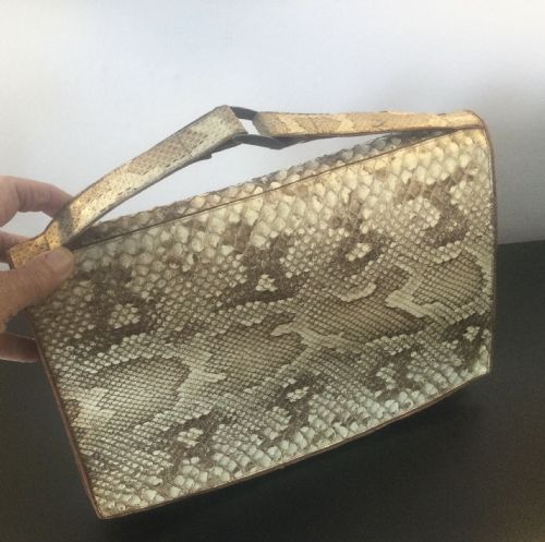 VINTAGE PYTHON SKIN CLUTCH BAG C1930 - ADDITIONAL PHOTO 10