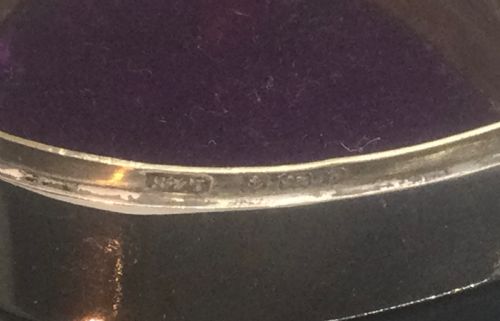 EDWARDIAN SILVER HEART PILL RING BOX BIRMINGHAM 1901 - ADDITIONAL PHOTO 4