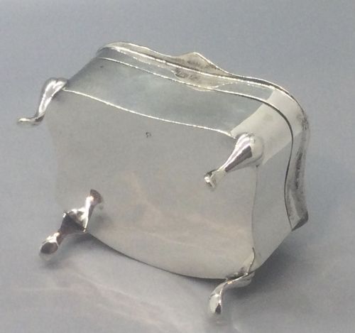 EDWARDIAN SILVER PORCELAIN ENAMEL JEWEL BOX BIRMINGHAM 1907 - ADDITIONAL PHOTO 4
