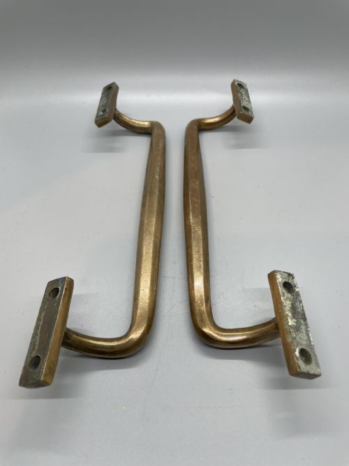 PAIR ANTIQUE BRONZE DOUBLE DOOR HANDLES C1930 - ADDITIONAL PHOTO 4