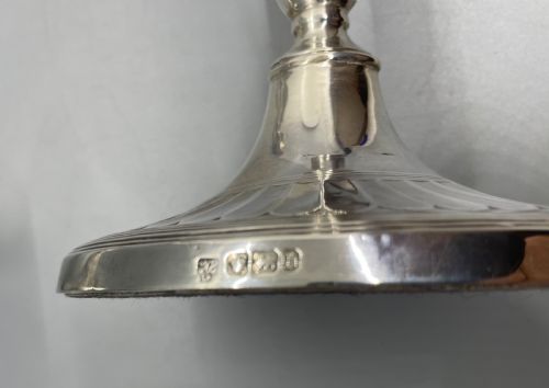 PAIR VICTORIAN SILVER CANDLESTICKS SHEFFIELD 1894 - ADDITIONAL PHOTO 6