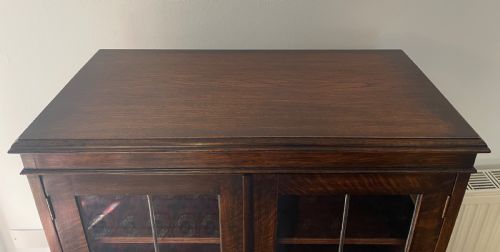 1920S OAK GLAZED BOOKCASE - ADDITIONAL PHOTO 4