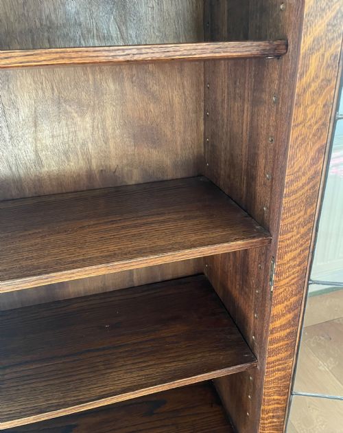 1920S OAK GLAZED BOOKCASE - ADDITIONAL PHOTO 9