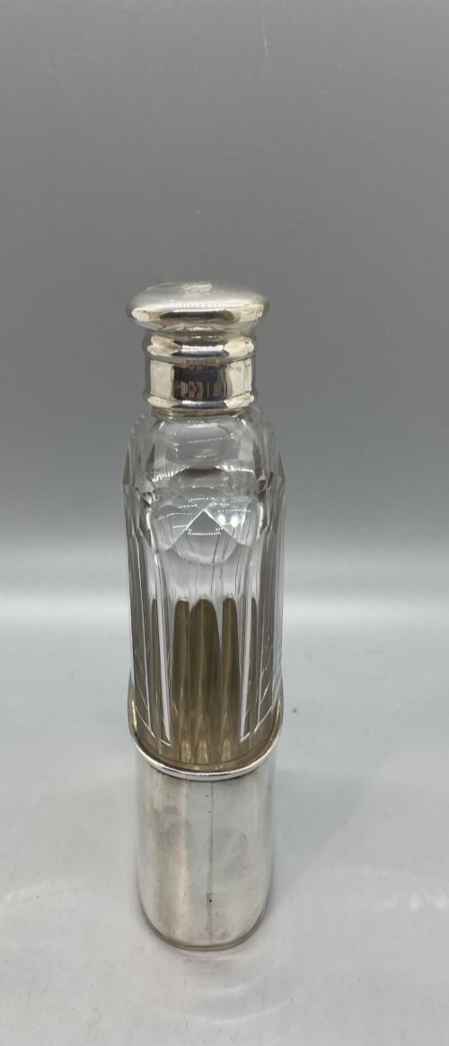 VICTORIAN SILVER MOUNTED SPIRIT FLASK BIRMINGHAM 1881 - ADDITIONAL PHOTO 2