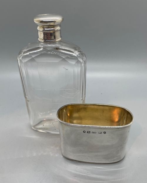 VICTORIAN SILVER MOUNTED SPIRIT FLASK BIRMINGHAM 1881 - ADDITIONAL PHOTO 3