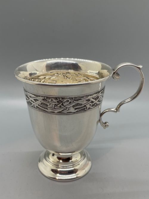 George V Silver Christening Mug Tankard Birmingham 1922