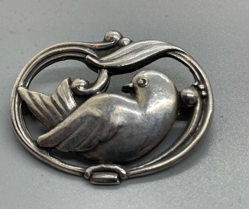Vintage Danish Silver Brooch C1950