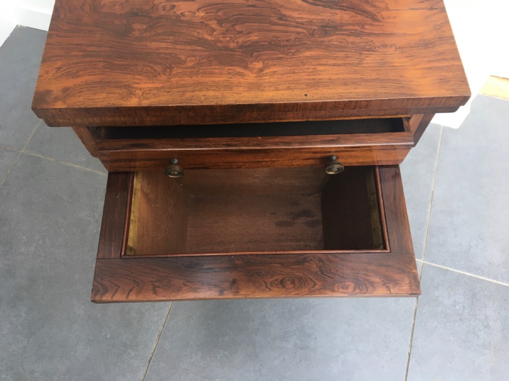 Mid 19thC rosewood work table with folded top c1840/50 View VI