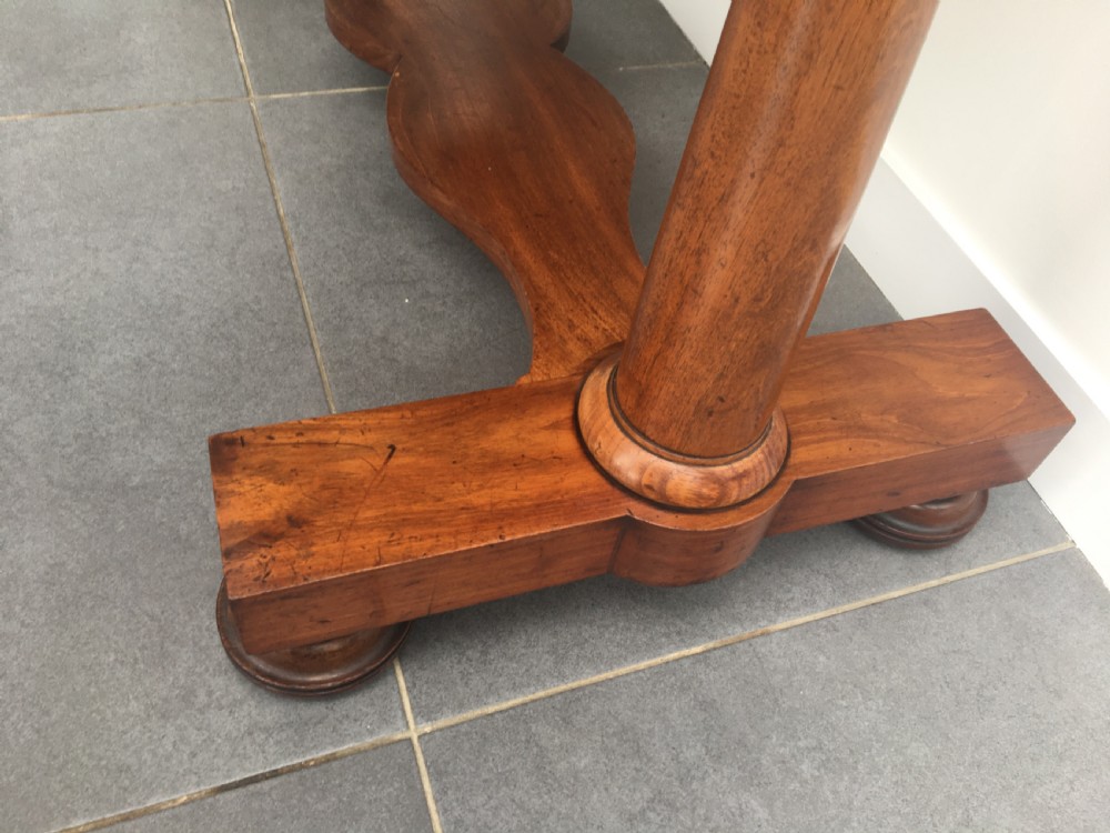 Mid 19thC mahogany side table with raised surround c1860 View XI