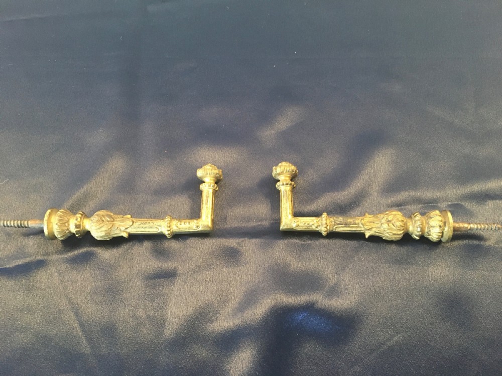 Late 19thC pair of French ormolu curtain ties c1880 View II