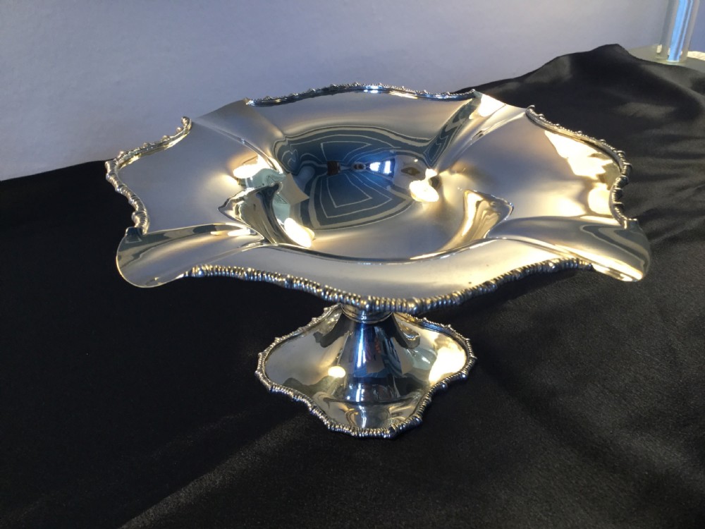 Edwardian silver pedestal tazza Edinburgh 1910 Fenton Russell